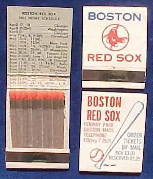 1965 Boston Red Sox Matchbook